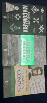 Livros - Macônaria, Segunda Guerra Mundial, Grandes Contos. Todos por 60 reais (R$20 cada)