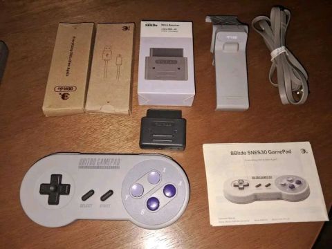 Controle Super Nintendo 8bitDo + receptor 8bitDo Bluetooth 