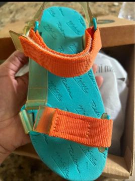 Sandália Infantil - Mini Melissa Beach Slide - Azul Turquesa