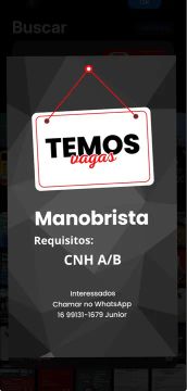 Vaga para Manobrista