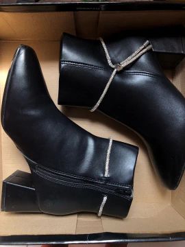 Bota preta feminina 