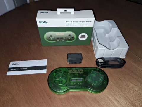 Controle 8bitDo Jade Green novo para Super Nintendo, Super Famicom 