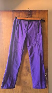 Calça de neve impermeável feminina roxo/preta