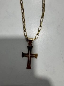 Cordão de Ouro com Cruz - 18K
