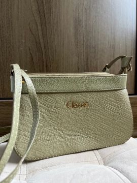 Bolsa de Ombro Classe Couro Verde