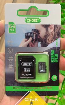 Cartão de Memória Classe 10, ultra rápido + Adaptador SD 64 GB
