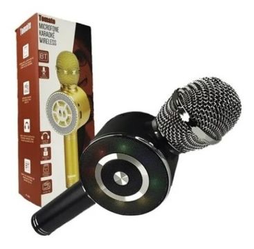 Microfone Bluetooth Sem Fio Karaoke Com Led Fm Mt-1035 