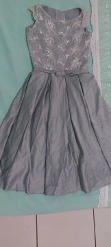 Vestido de Festa Cinza