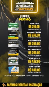Bateria de carro - Atacado - Preços imbatíveis!