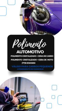 Polimento Automotivo - Cristalização e Cera