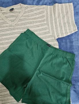 Pijama conjunto de camiseta e short, G