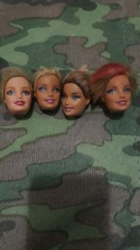 4 Cabeças de Bonecas Barbie originais 
