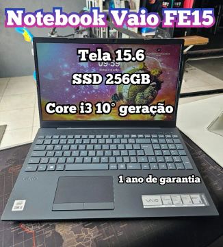 Notebook Vaio FE15 - Core i3 10ª Geração - Tela 15.6 - SSD 256GB