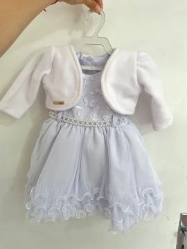 Vestido branco infantil batizado 