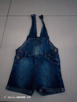 Macacão Jeans Bebê - Unissex