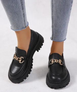 mocassim feminino tratorado preto tam. 34