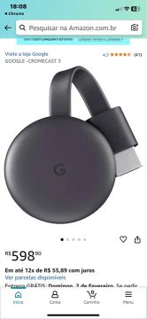 Google Chromecast 3 - Novo
