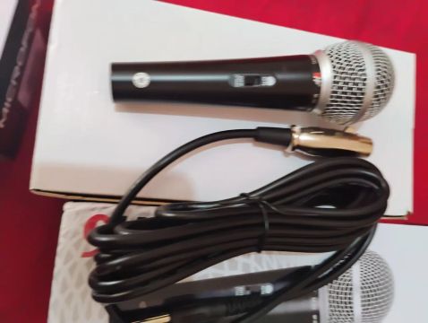 Microfone Profissional M-58 Dinâmico 9H Cabo 5mt 6,5mm