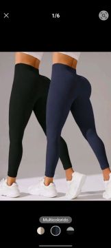 Leggings Fitness - Preto e Azul