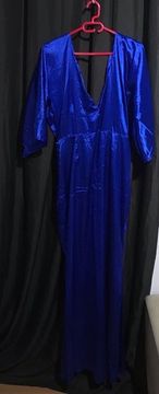 Vestido longo azul 