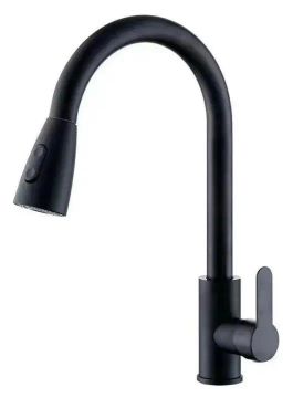 Torneira de Cozinha Gourmet monocomando em Preto Fosco
