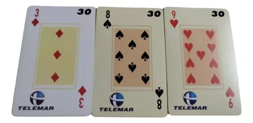 3 Cartões Telefônico Carta De Baralho Raros Tiragem 5000 #av (Usado)
