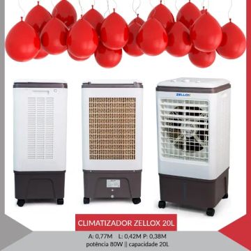 climatizador 20 litros zellox 3 funcoes direto da fabica 