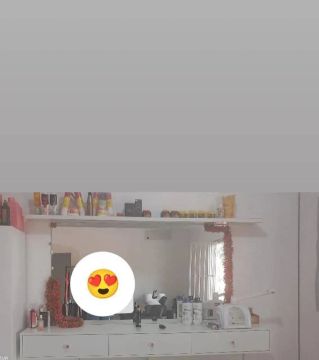 Penteadeira Branca com Espelho e Gavetas