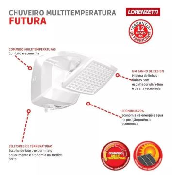 Chuveiro futura 127v / 220v 