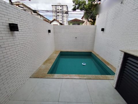 Village com 2 dormitórios à venda, 100 m² por R$ 859.000,00 - Campo Grande - Santos/SP