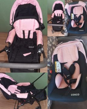 Carrinho de bebe com bebê conforto 