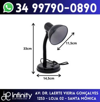 Luminária Abajur de Mesa para Escritório Bocal E27 Bivolt