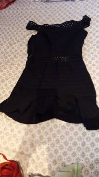 Vestido preto de bandagem