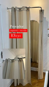 Provador de Roupas com Suporte e Tecido 