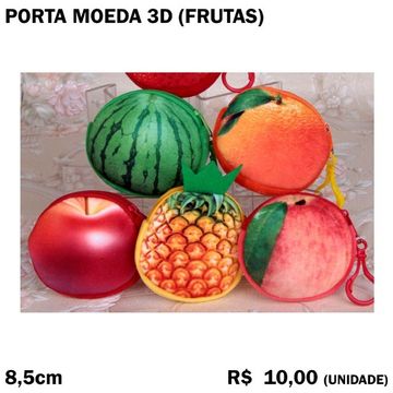 Porta Moeda Fruta 3D