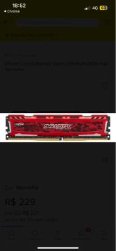 Memórias ram Ballistix