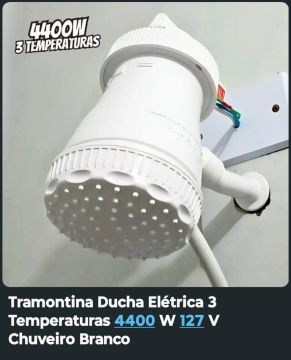 Chuveiro Elétrico Tramontina 4400W 3 Temperaturas