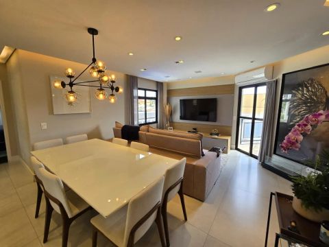 MARAVILHOSO apartamento no Ed. SAINT PAUL Vila Oliveira com 122 m² MOBILIADO EQUIPADO e DE