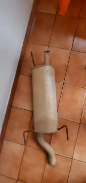 Silencioso zafira escapamento 