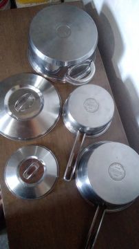 Conjunto de Panelas de Aço Inox