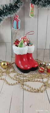 Bota de Papai Noel Decorativa