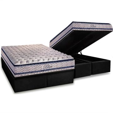 Colchão Queen Blue + Base Box Baú tt543