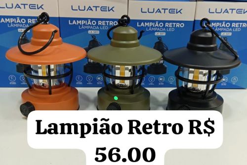 Lampião Retro - Iluminação para Acampamento