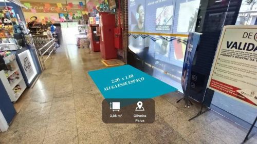 Espaço dentro do Supermercado Cometa com 3,10 m²