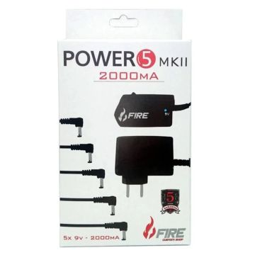 Fonte Fire Alimentação de 5 Pedais Power 5 MKII 2000ma Na Caixa Original