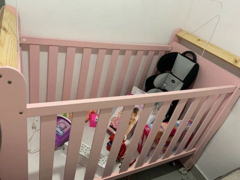 Berço Infantil Rosa