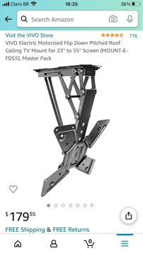 Suporte para Tv motorizado de teto VIVO