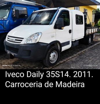 Iveco Daily 35S14. 2011 * Chassi Alongado 5 mts **carr. de Madeira + Cab Suplementar