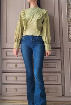 Blusa de renda verde - Tamanho P 