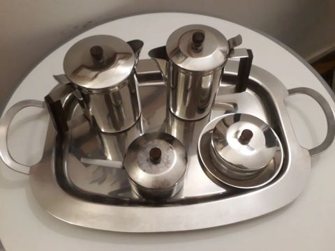 Conjunto de Chá e Café em Aço Inox